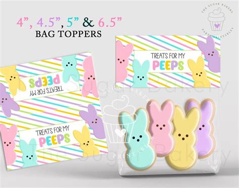 Treats For My Peeps Treat Bag Topper 4 45 Etsy Canada Easter Peeps