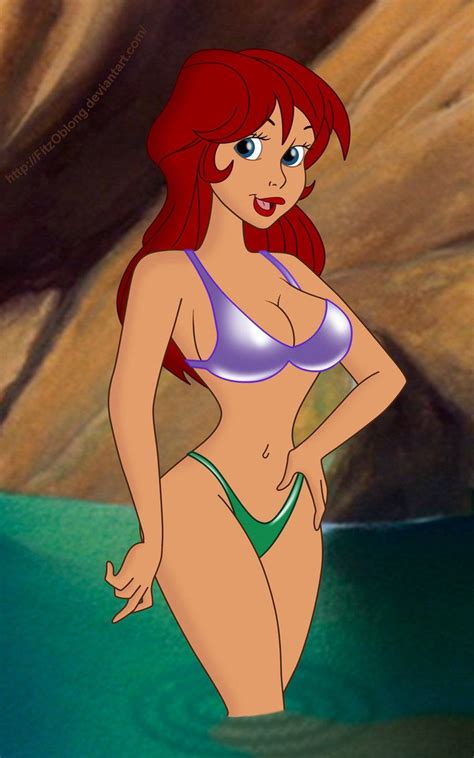 Ariel In A Two Piece Purple And Green Bikini Sexy Disney Princess Disney Princess Movies