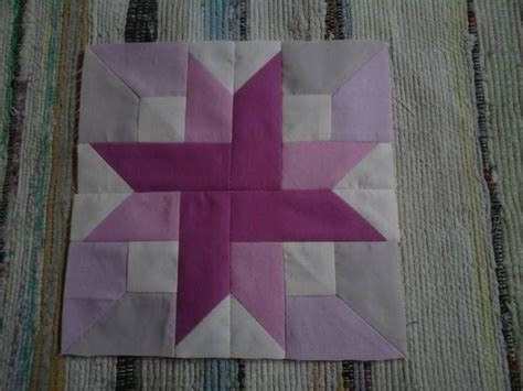 Pink And White Patchwork Quilt With Star