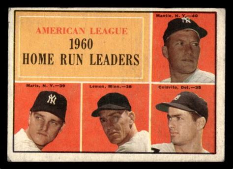 Topps Al Home Run Leaders Mickey Mantle Roger Maris Ebay