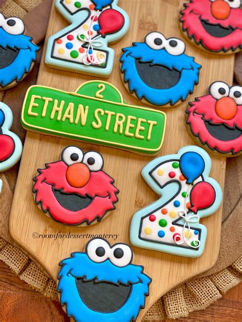 Sesame Street Cookies Cookie Monster Birthday Sesame Street Birthday Cakes Sesame Street Cookies