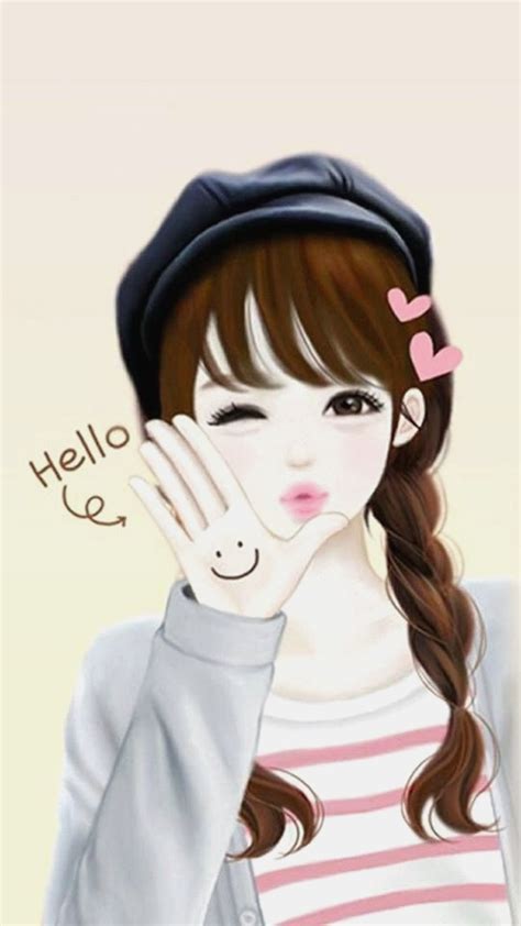 Cute Cartoon Korean Girl Wallpapers Wallpaper Cave