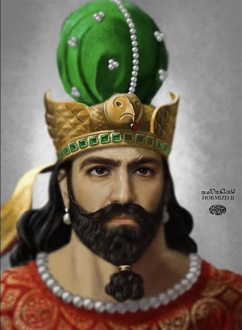 Hormizd Ii Portrait Sassanid Persian Warrior Ancient Persian Art