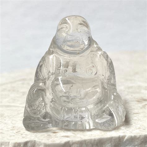 Crystal Quartz Mini Buddha Peace Love Crystals