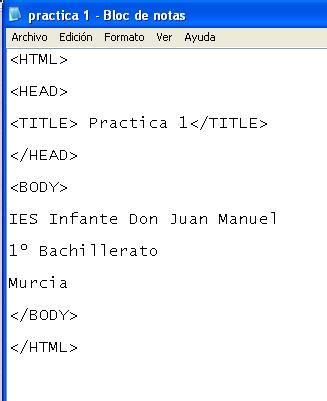 Tecno Infante Don Juan Manuel Html Mi Primera Pagina Web