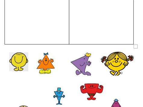 Mr Men Sort Eyfs Circles And Triangles Teaching Resources