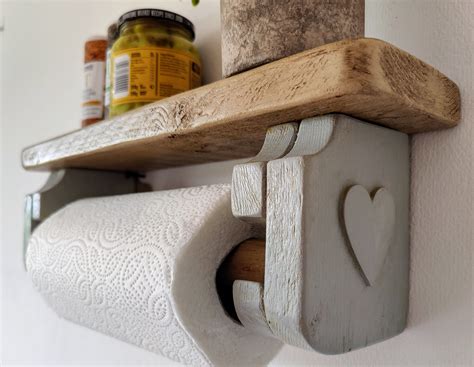 Kitchen Roll Holder Wall Hanging Two Tone Colour Options Etsy