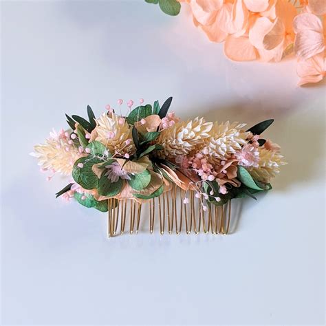 Peigne Cheveux Fleuri Pour Coiffure De Mariage En Fleurs S Ch Es