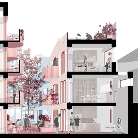 Perspective Section Architecture Presentation Board A
