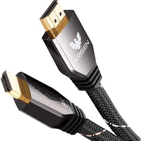 Cabo hdmi curto 2 1 de 48 Gbps de alta velocidade trançado e banhado a