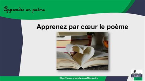 Apprentissage Apprendre Un Po Me Facilement En Tapes Simples