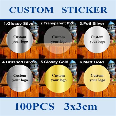 custom stickers labels printed LOGO Coated Art Paper Adhesive Stickers ...