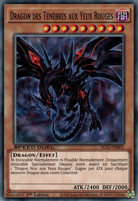 Sgx Frb Dragon Des T N Bres Aux Yeux Rouges Yu Gi Oh