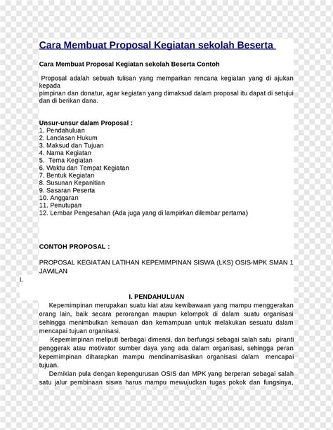 Cara Membuat Template Proposal Di Word Coretan