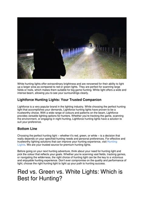 PPT - Red vs. Green vs. White Lights Which is Best for Hunting ...