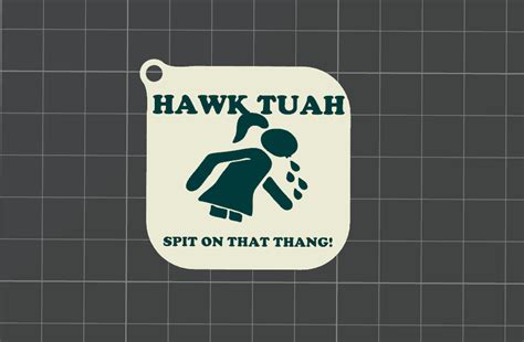 Stl File Hawk Tuah Keychain 🦅 ・3d Printing Model To Download・cults