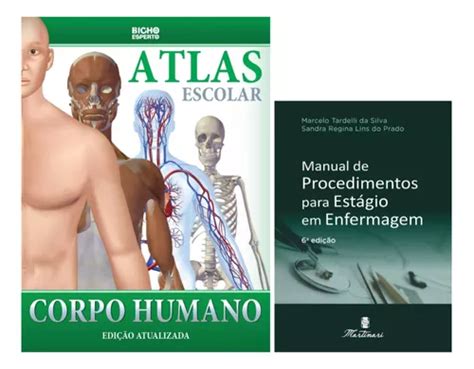 Manual Procedimentos Estágio Enfermagem Atlas Corpo Humano MercadoLivre