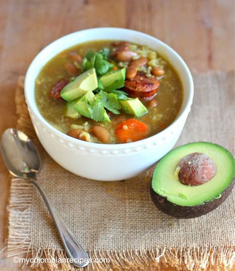 Bean And Rice Soup Sopa De Arroz Y Frijoles My Colombian Recipes