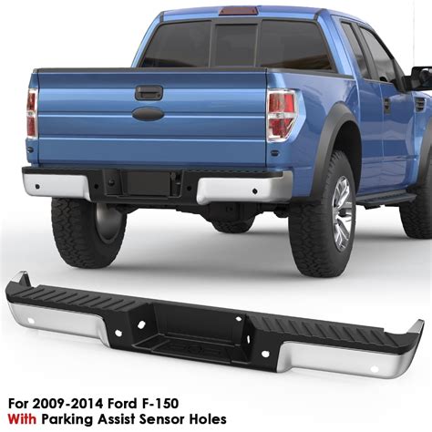 Chrome Rear Step Bumper Assembly W Parking Sensor Holes For 2009 2014