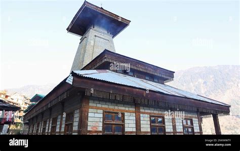 View Of Manu Temple Old Manali Himachal Pradesh India Stock Photo