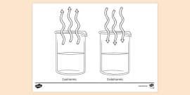 Free Endothermic Reaction Colouring Colouring Sheets