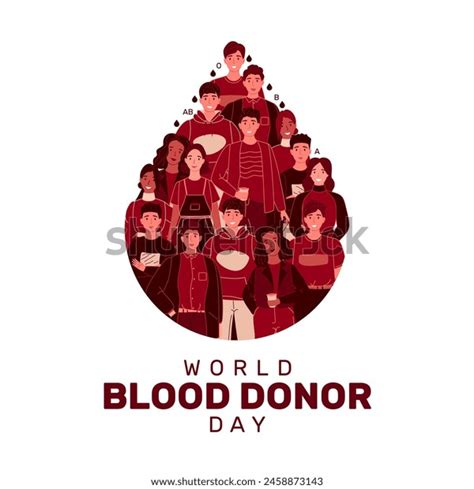 World Blood Donor Day Poster Template Stock Vector Royalty Free