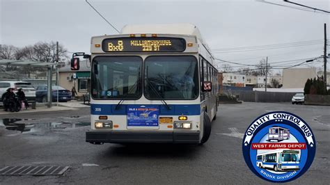 NYCT Williamsbridge Bound 2011 C40LF CNG 308 Bx8 Bus At Edgewater