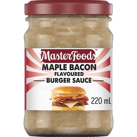 Masterfoods Thick Maple Bacon Flavoured Burger Sauce 220ml Woolworths