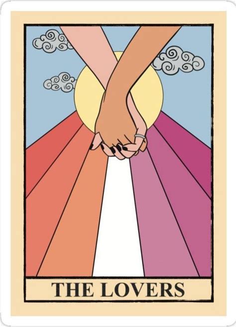 The Lovers Tarot Card With Two Hands Holding Each Other