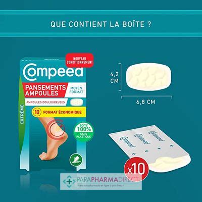 Compeed Pansements Ampoules Extrême Talon Moyen Format 10 Pansements