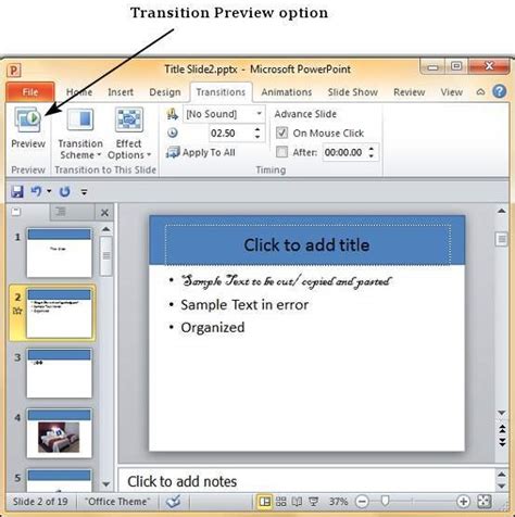 Add Preview Transitions In Powerpoint Tutorial Desk