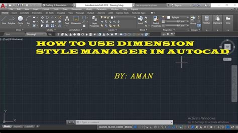 How To Use Dimension Style Manager In Autocad Youtube