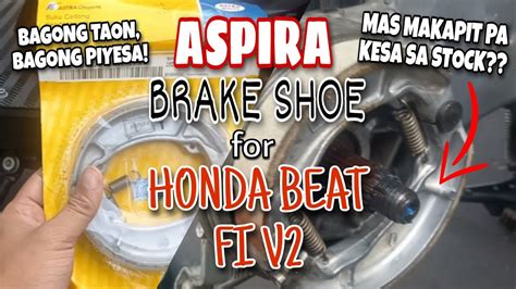 Aspira Brake Shoe Review Honda Beat Fi V Youtube