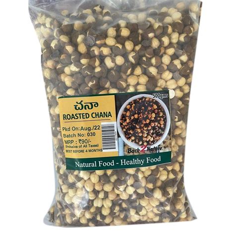 Salty Organic Roasted Chana Packaging Size G Packaging Type