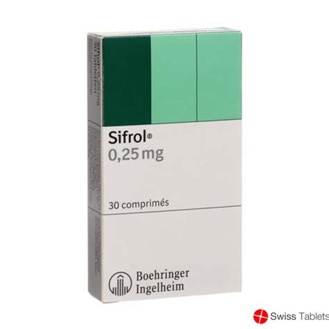 Buy online Sifrol Tabletten 0.25mg 100 Stück at SWISS TABLETS