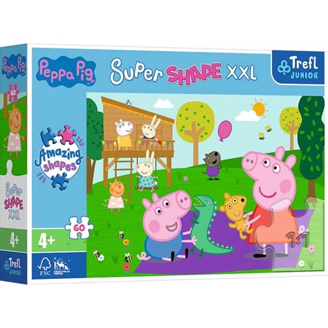 Puzzle El Super Shape Xxl Winka Peppa Zabawy Z Braciszkiem