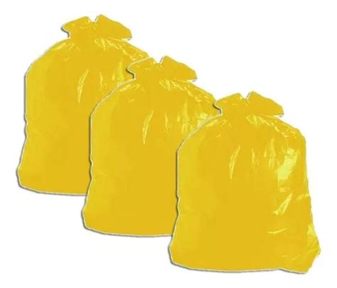 Saco De Lixo Amarelo 60l Pacote 100 Kit 3 MercadoLivre