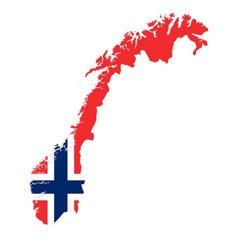 Norway Map Flag Free Svg