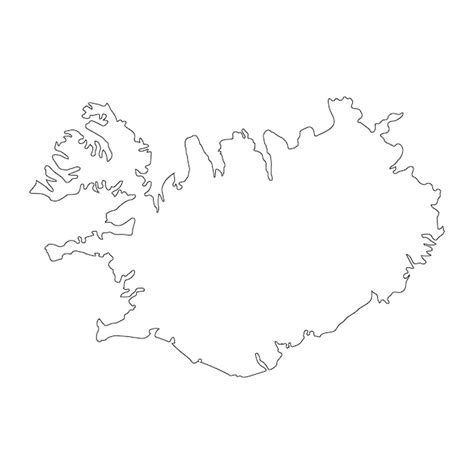 Mapa De Islandia Muy Detallado Con Bordes Aislados En El Fondo Vector