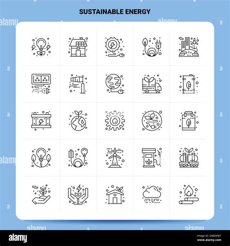 Bersicht Symbol F R Nachhaltige Energie Vektorliniendesign