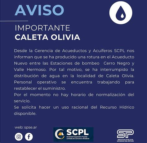 Comunicado de Servicios Públicos Ecos Del Sur