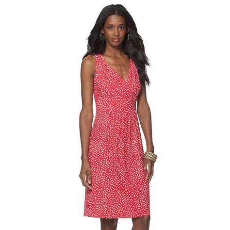 Petite Chaps Scattered Dot Empire Dress Dress Clothes For Women