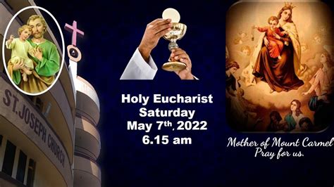 Live Holy Eucharist Live Holy Mass At Am Sat Th May St