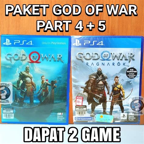 Jual Paket God Of War 4 Dan 5 Ragnarok PS4 Kaset God Of War 4 5