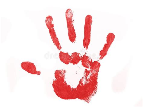 Red Hand Print Stock Photo Image Of Paint Identity Paper 9568134