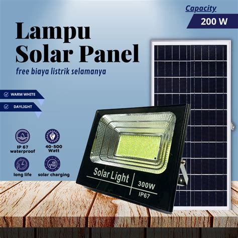 Jual Lampu Sorot Tenaga Surya Watt Panel Solar Cell W Shopee