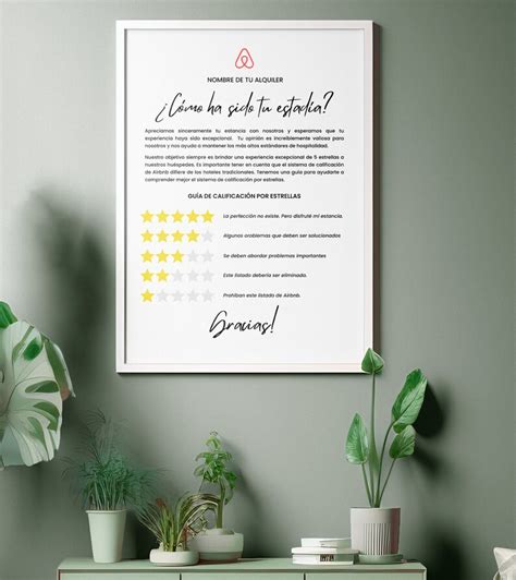 Editable Airbnb Star Rating Canva Template Airbnb Rating Etsy