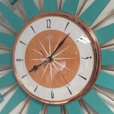 Hand Made Mid Century Seth Thomas Style Starburst Clock By Etsy Uk