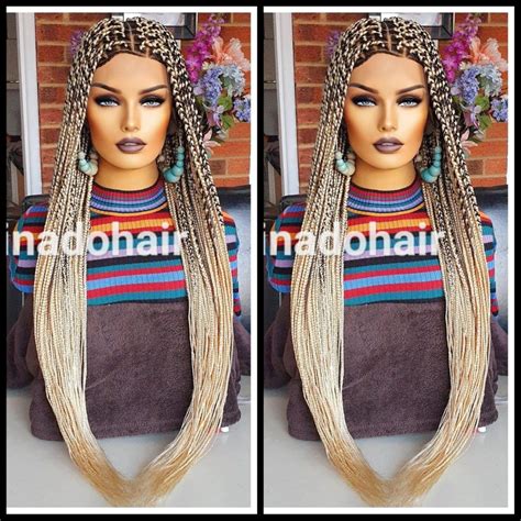Knotless Braids Platinum Blonde Braids Box Braided Wig Eminado Hair