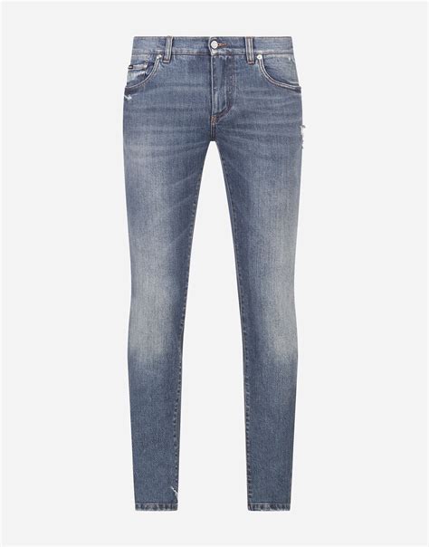 Dolce And Gabbana Stretch Skinny Jeans With Small Abrasions Editorialist